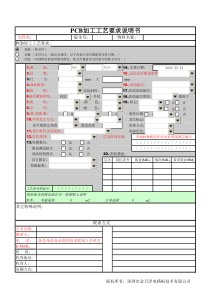 PCB加工工艺要求说明书经典模板