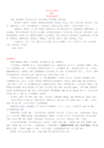 人教新课标版高中文言文篇目(全)