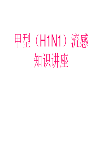 甲型(H1N1)流感知识讲座