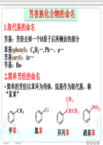 芳香族化合物的命名