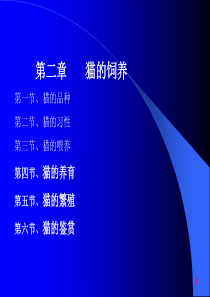 猫的养育、繁殖、鉴赏与购买