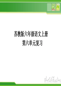 苏教版六年级上册语文复习第六单元课件