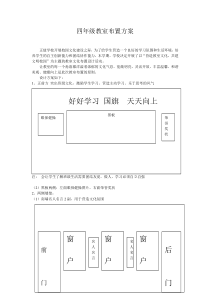 四年级教室布置方案