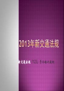 XXXX年新交通法规123号令1