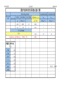 房间采暖热负荷计算表