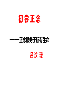 初尝正念(正念介绍,微课一小时,15页)PPT