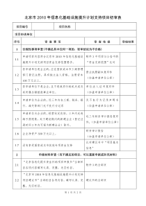 北京市XXXX年信息化基础设施提升计划支持项目初审表