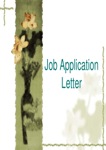 Job Application letter求职信