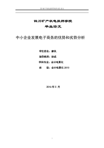 中小企业发展电子商务的优势和劣势分析