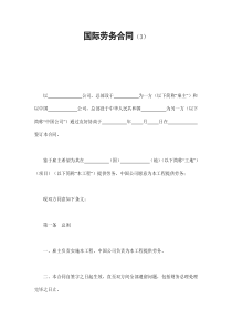 国际劳务合同（3）（DOC16页）