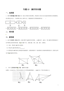 专题13-操作性问题(学生版)