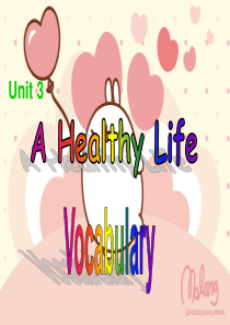 英语必修6 unit3 A Healthy Life vocabulary