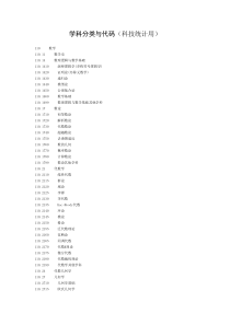 学科分类与代码科技统计用