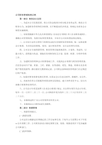 公司财务管理制度示例