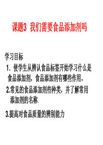 课题3 我们需要食品添加剂吗(编辑好的直接用吧)