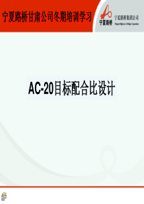 AC-20目标配合比设计