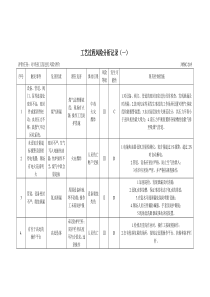 21工艺过程风险分析记录