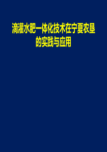 滴灌水肥一体化技术在宁夏农垦的实践与应用