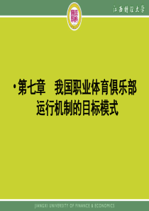 《职业体育俱乐部管理》授课课件第七章-我国职业体育俱乐部运行机制的目标模式