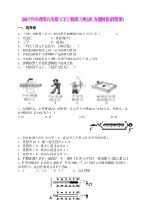 2017年人教版八年级(下)物理《弹力》专题培优(附答案)