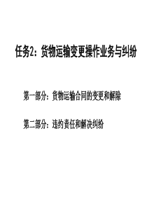 情景八货运合同、变更与货运纠纷(2)