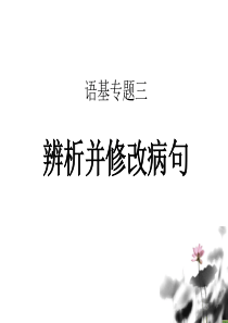 2014高考辨析并修改病句教学