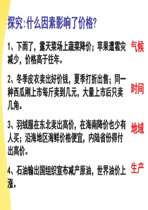 2011高中政治 2.1影响价格的因素3课件 新人教版必修1