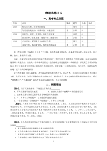 高考物理选修3-5专题训练分析