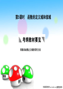 2011届高三数学理大纲版创新设计一轮复习课件：2.5 函数的定义域和值域