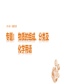 2017高考专题1 物质的组成、分类及化学用语