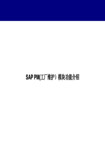 SAP PM模块培训教材