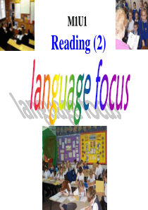 M1U1 Reading language focus