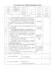 阀门和部件安装工程检验批质量验收记录表