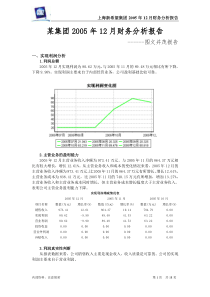 某集团12月财务分析报告(图文并茂报告)