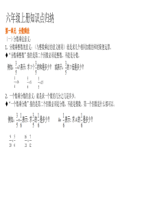 六年级上册知识点归纳