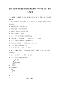 2016-2017学年江苏省扬州市江都区郭村一中九年级(上)期末化学试卷