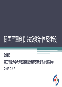 我国严重创伤分级救治体系建设