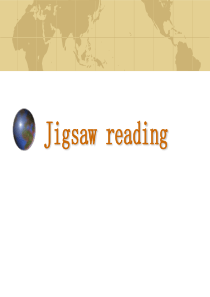 Jigsaw reading教学法的介绍及其应用