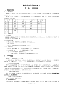 人教版初中物理实验分类复习大全(39页word版)剖析