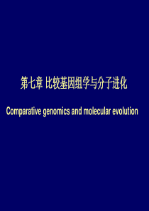 7比较基因组学与分子进化