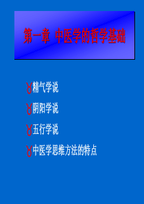 中医哲学基础