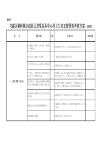 村卫生站工作绩效考核方案