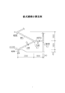 板式楼梯计算实例