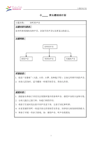 主题活动计划(好听的声音)