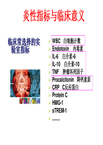 炎性指标和临床意义