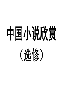 《中国小说欣赏》(选修)1