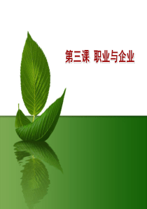 职业道德与职业指导-第三课-职业与企业