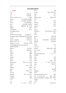 高考完型填空高频词汇