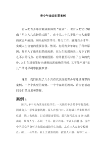 青少年违法犯罪案例