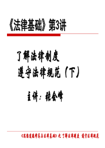 了解法律制度 遵守法律规范下